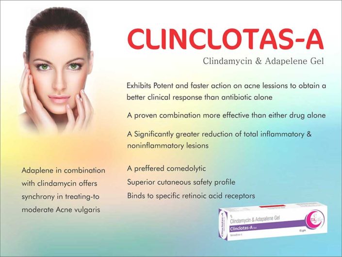 Clinclotas-A | Clindamycin and Adapelene Gel PCD Franchise Companies in India | The Aesthetic Sense