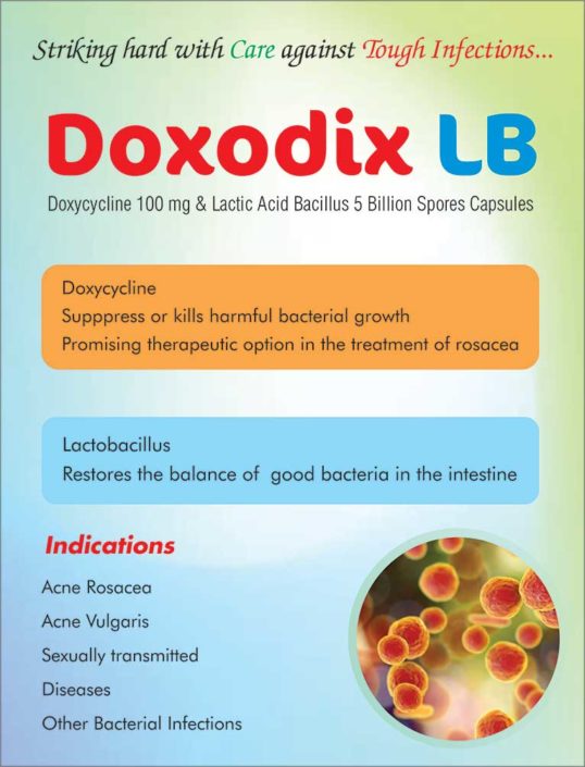 Doxodix LB Doxycycline 100 mg with Lactobacillus 5 billion Spores Capsules