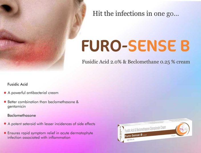 Furo-Sense B | Fusidic Acid 2.0% and Beclomethane 0.25% Cream Derma PCD Franchise | The Aesthetic Sense