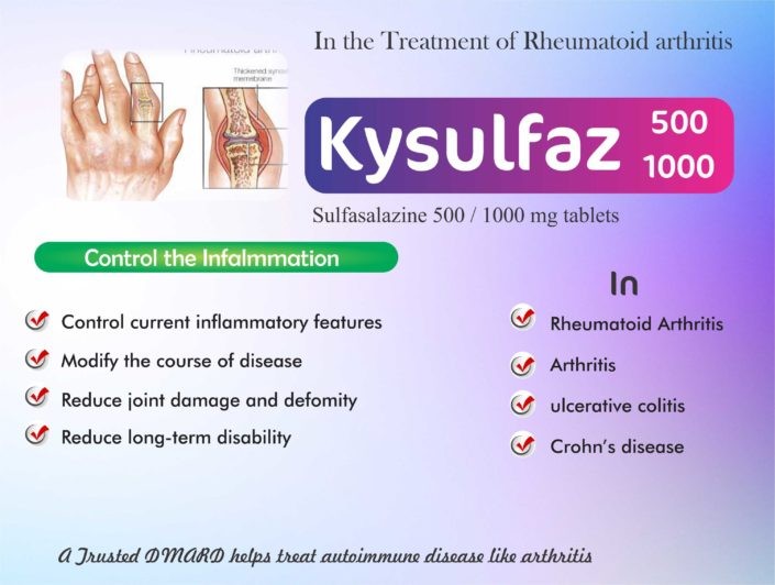 Kysulfaz Sulfasalazine 500/1000mg tablets