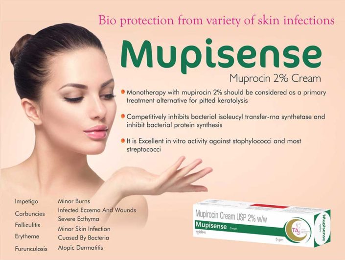 Mupisense muprocin 2% cream | Muprocin Cream Derma PCD Franchise companies in Gujrat India | The Aesthetic Sense