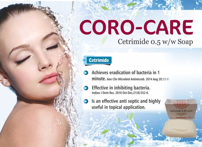 CORO-CARE Cetrimide 0.5 w/w Soap | Derma PCD Franchise | Psychocare Health Pvt. Ltd.