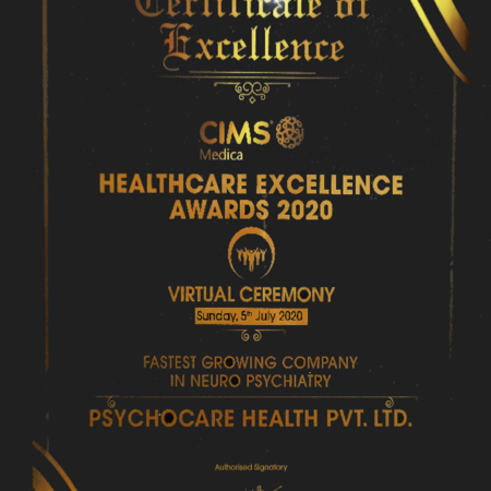 Psychocare Awards Certificate