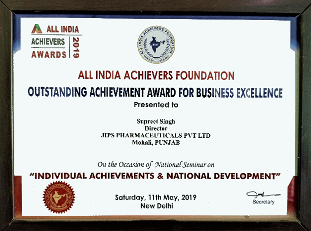 Award Certificate Psychocare Health Pvt. Ltd.