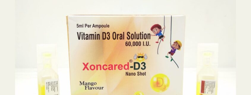 Xoncared-D3 Nano Shot Mango Falvour - Vitamin D3 Oral Solution